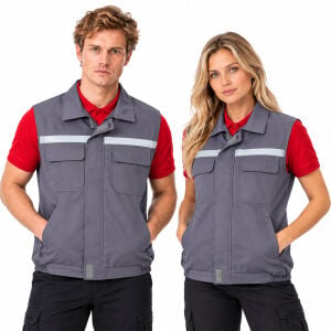 7/7 Gabardin Kapitoneli Kışlık Yelek