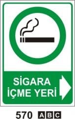 Sigara İçme Yeri Levhası