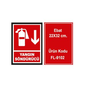 Yangın Söndürücü Fotolümen Levha 22x32 cm