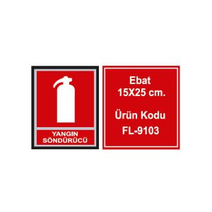 Yangın Söndürücü Fotolümen Levha 15x25 cm