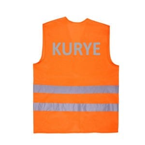 Reflektörlü Kurye İkaz Yeleği Turuncu
