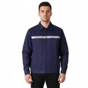 16/12 Gabardin Kapitonesiz Lacivert Yazlık İş Montu