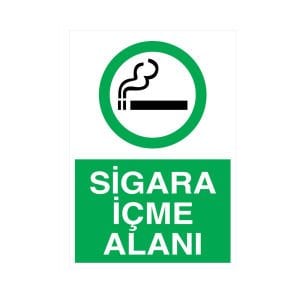 Sigara İçme Alanı Levhası