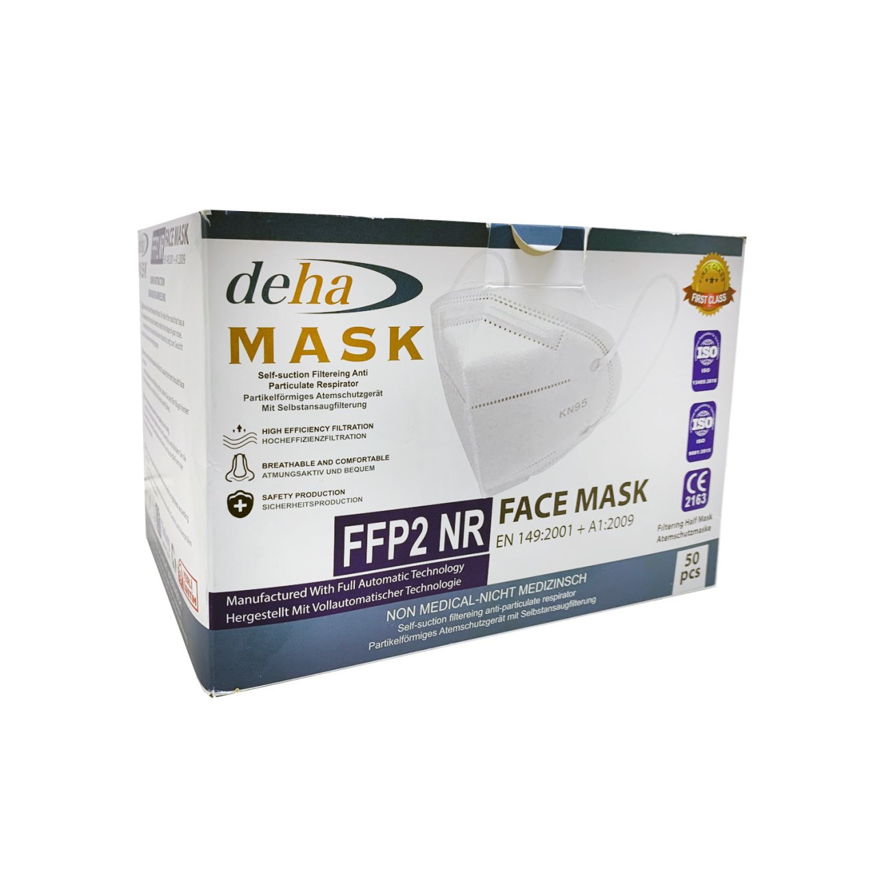 Deha Mask FFP2/FFP3 NR Yüz Maskesi 50li Paket