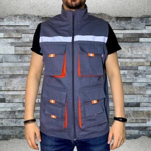Buriş 16/12 Gabardin Çok Cepli Reflektörlü İş Yeleği