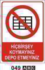 Hiçbirşey Koymayınız Depo Etmeyiniz
