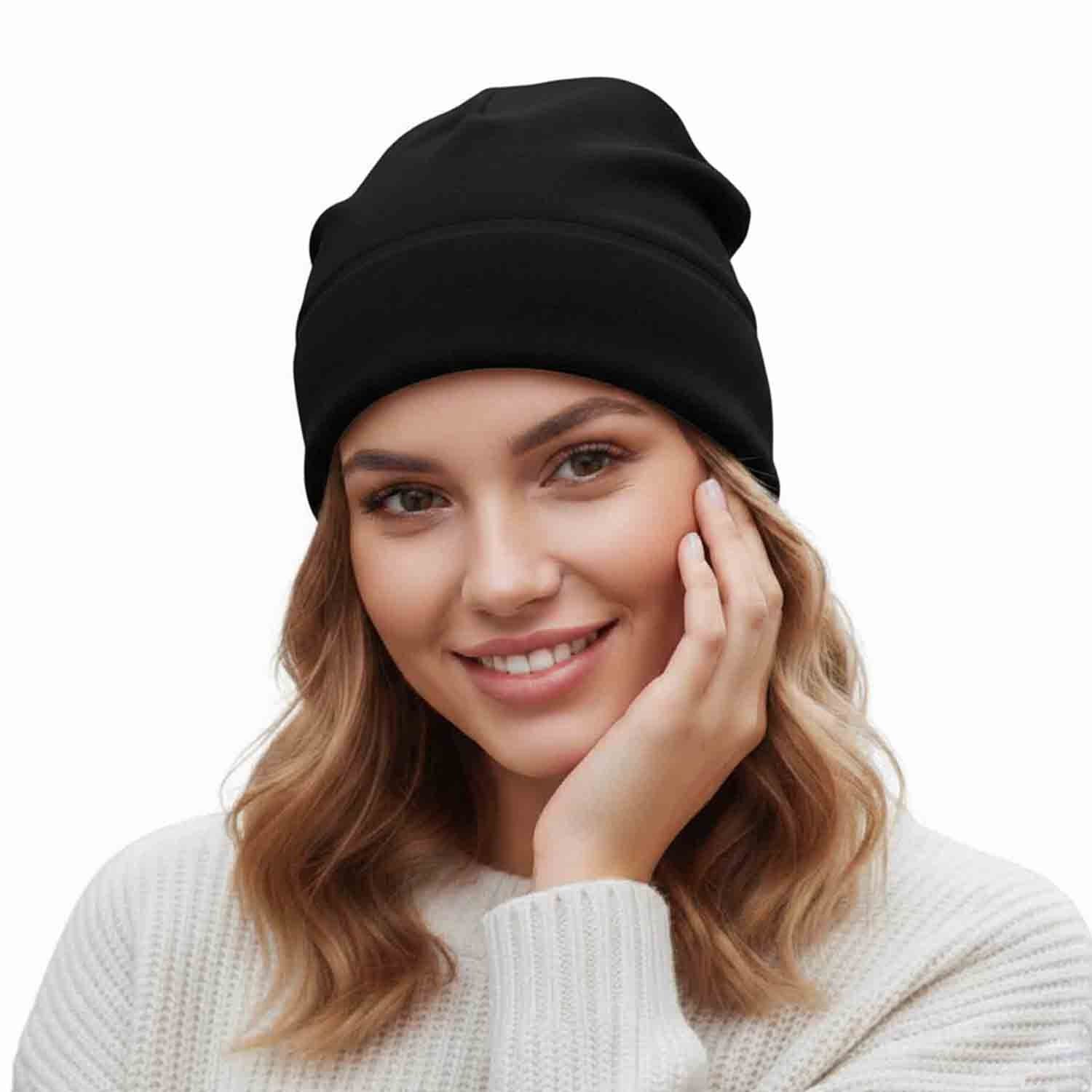 Unisex Siyah Polar Bere