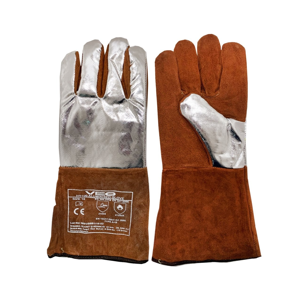 Veo Alüminize HR 100 Isıya Dayanıklı Eldiven