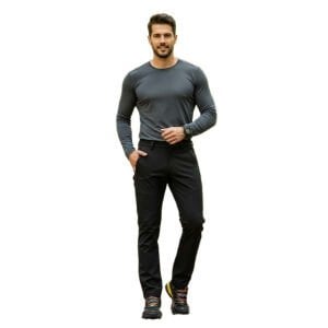 Softshell Pantolon Rüzgar Su Geçirmez İş Pantolonu Siyah