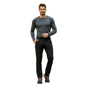 Softshell Pantolon Rüzgar Su Geçirmez İş Pantolonu Siyah