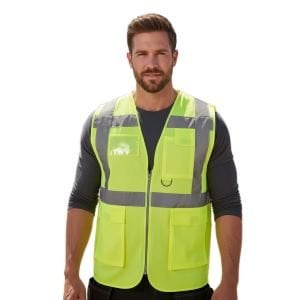 Reflektörlü Mühendis Yeleği Tek Renkli Sarı