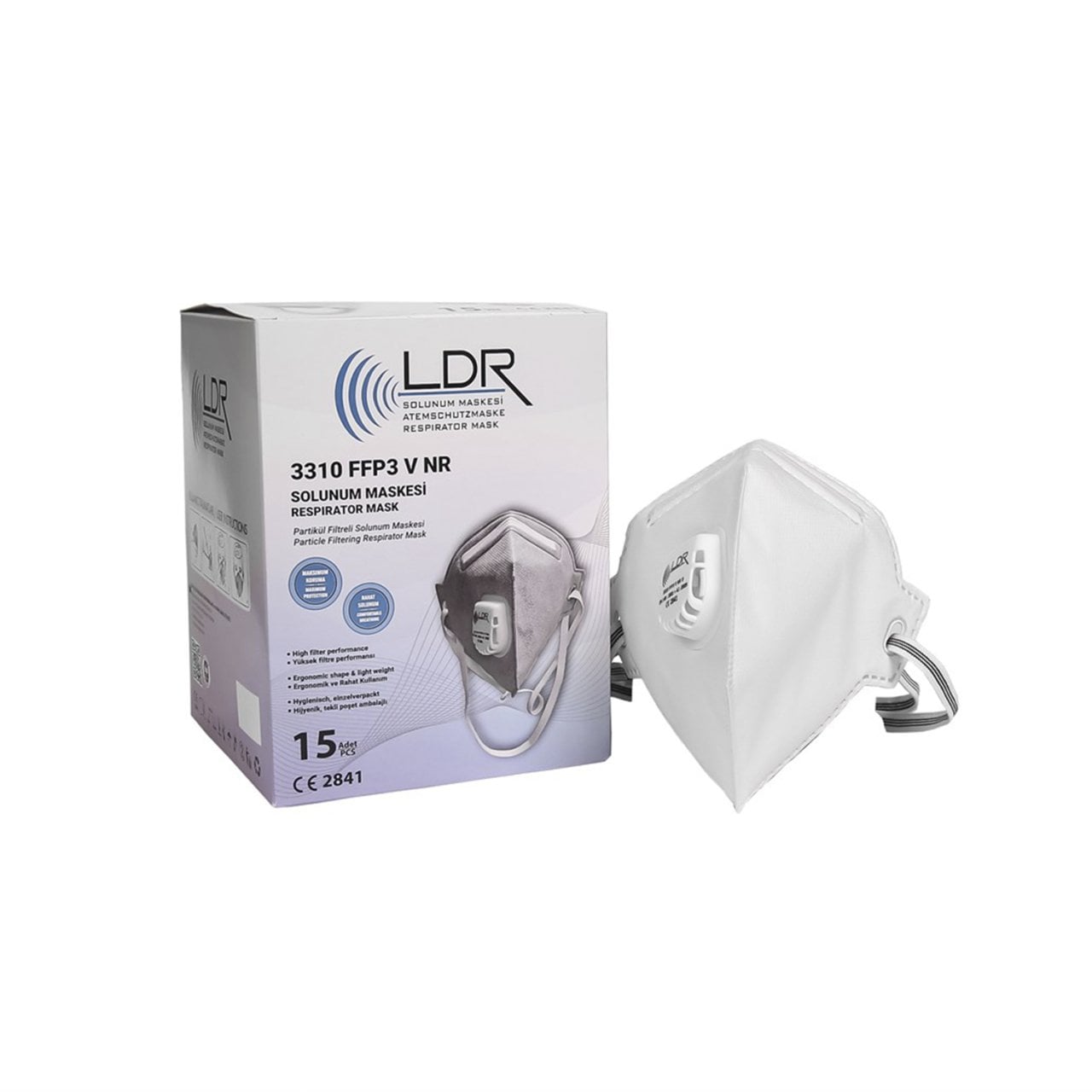 LDR FFP3 NR V 3310 Solunum Maskesi 15'li Paket