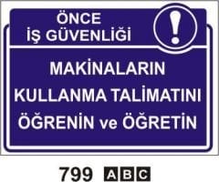 Makinaların Kullanma Talimatını Öğrenin Ve Öğretin