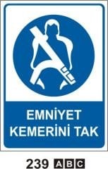 Emniyet Kemerini Tak Levhası