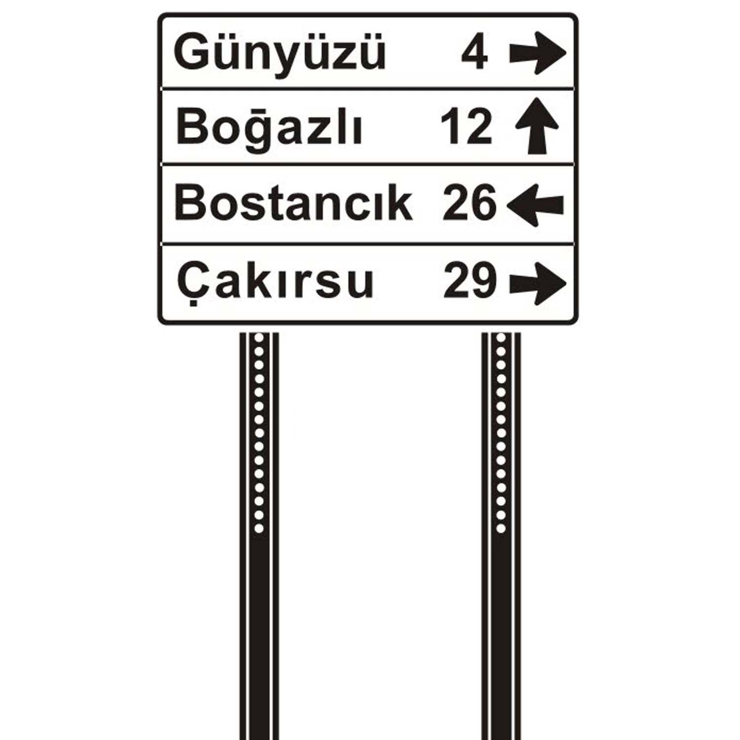 Köy Yön Levhaları (Stok Sorunuz)