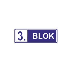 3. Blok Levhası | Apartman Blok Levhası