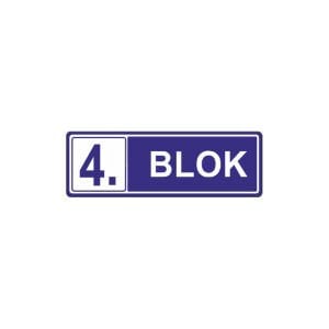 4. Blok Levhası | Apartman Blok Levhası