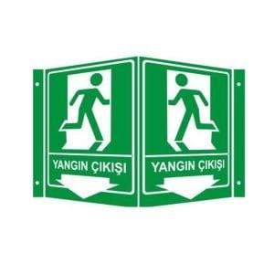 Yangın Çıkışı Panoramik Levha (35x56cm)