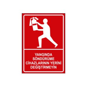 Yangın Söndürme Cihazlarının Yerini Değiştirmeyin