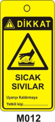Sıcak Sıvılar (Asılabilir Etiket)