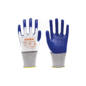 Faba EP-1301 Parmak Ucu Kaplı Örme Nitril Eldiven