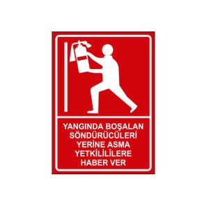 Yangında Boşalan Tüpleri Yerlerine Asma Yetkililere Bildir
