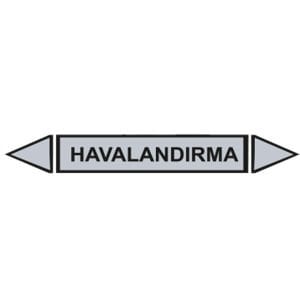Havalandırma Akışkan Boru Etiketi