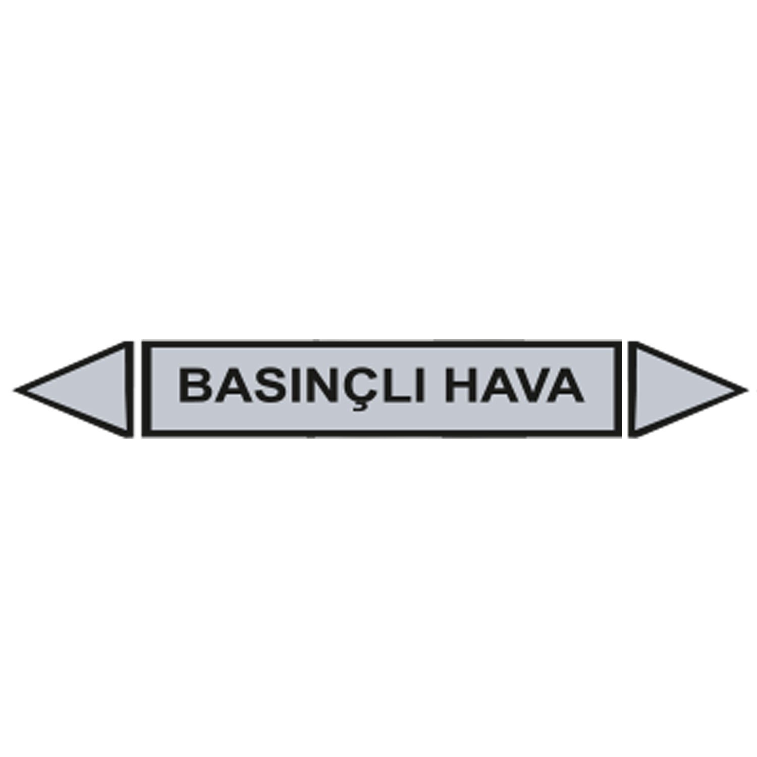 Basınçlı Hava Akışkan Boru Etiketi