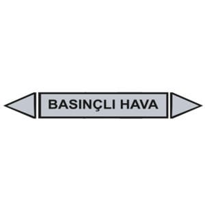 Basınçlı Hava Akışkan Boru Etiketi