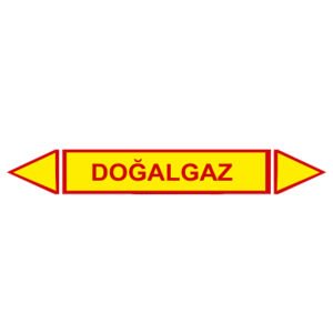 Doğal Gaz Akışkan Boru Etiketi