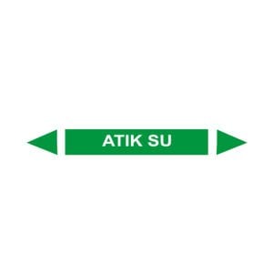 Atık Su Akışkan Boru Etiketi
