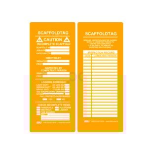 BBU SL 7701 İskele Güvenlik Etiketi Montaj ve Denetim Kaydı Yeşil Renk TR/ENG