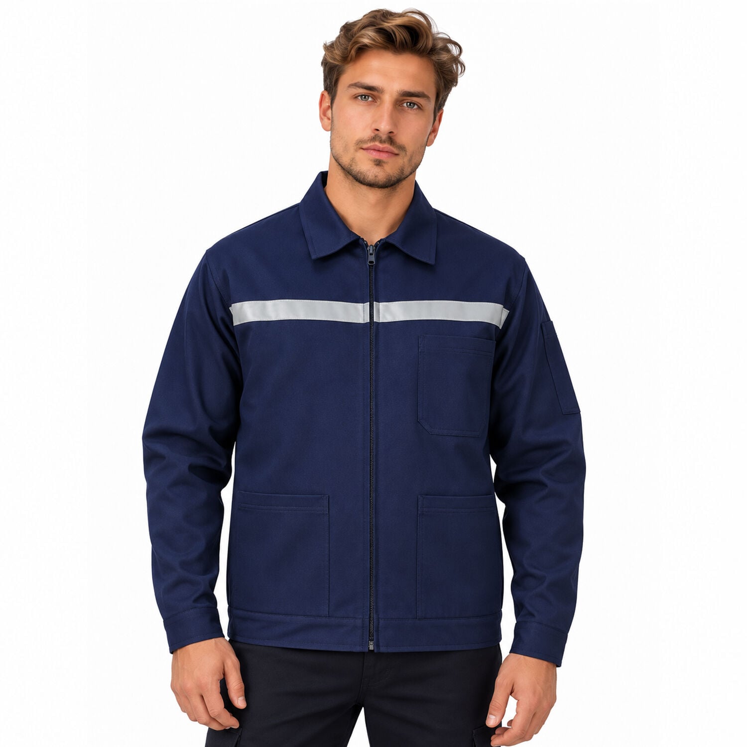 7/7 Gabardin Kapitoneli Lacivert Mont