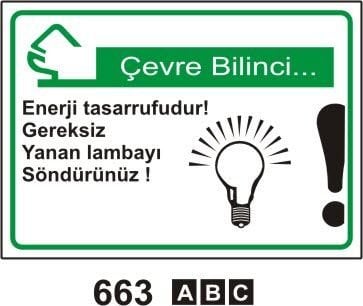Gereksiz Yanan Lambayı Söndür Levhası