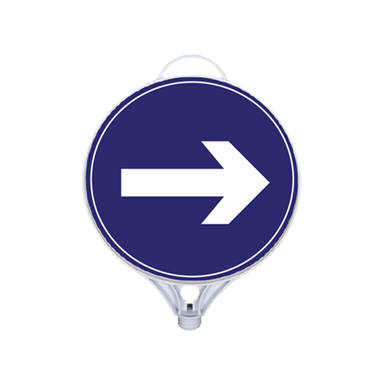 Sağa Mecburi Yön Tabelası Çift Taraflı  (9106)