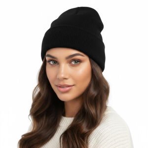 Siyah Triko Bere | Unisex Kışlık Yün Bere