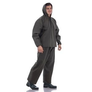 Balıkçı Takım Yağmurluk Haki Renk (Fermuarlı)