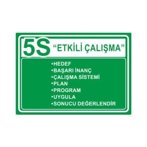 5S Etkili Çalışma Levhası 001 50x70 cm Dekota