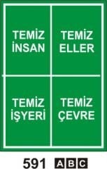 Temiz İnsan Temiz Eller Levhası