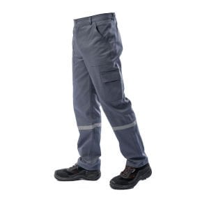 16/12 Gabardin Yazlık İş Pantolonu Gri Renk | İş Pantolonu | Reflektörlü Pantolon