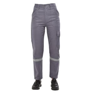 16/12 Gabardin Yazlık İş Pantolonu Gri Renk | İş Pantolonu | Reflektörlü Pantolon