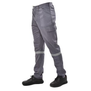 16/12 Gabardin Yazlık İş Pantolonu Gri Renk | İş Pantolonu | Reflektörlü Pantolon