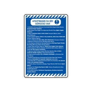 Apartmanında Bir Görgüsü Var Levhası