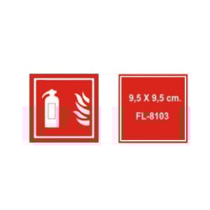 Yangın Söndürücü Fotolümen Levha 9,5x9,5 cm
