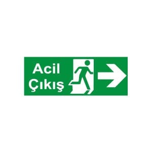 Acil Çıkış Sağ Ok (Fotolümenli Levha)