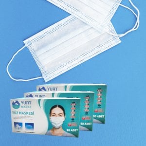 3 Katlı Cerrahi Maske 50li Kutu Burun Telli | Medikal Maske