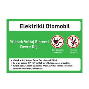 Elektrikli Otomobil Levhası