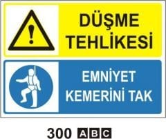 Düşme Tehlikesi Emniyet Kemerini Tak