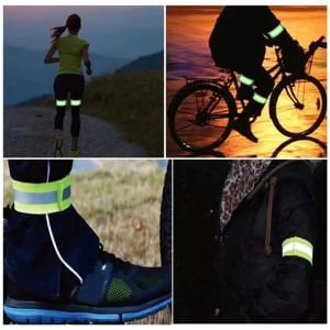 Yüksek Görünürlüklü Koşu ve Yürüyüş Bilekliği 4'lü Set (Esnek)