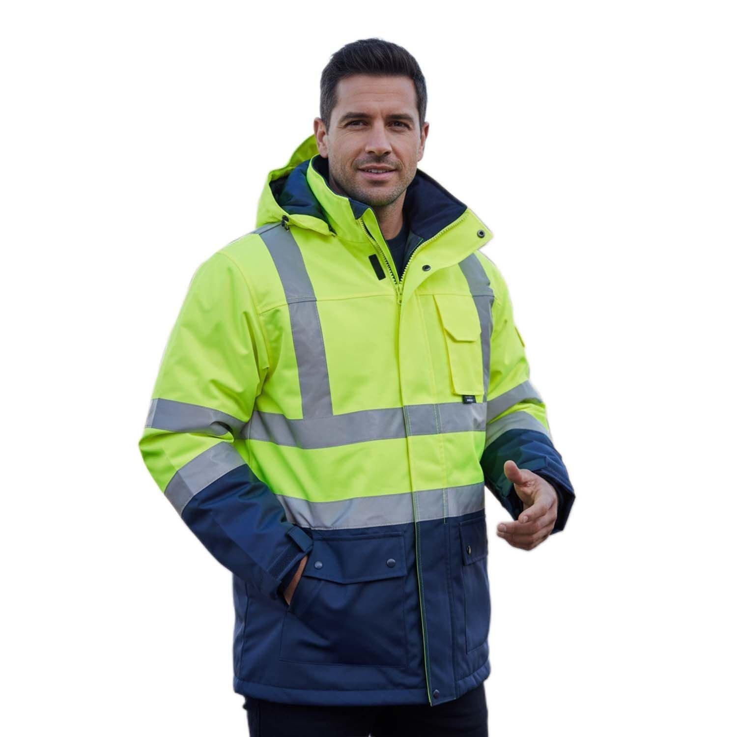 Vento Oxford Parka 5+1 Sarı Lacivert Kışlık Parka (PR07) | Parka